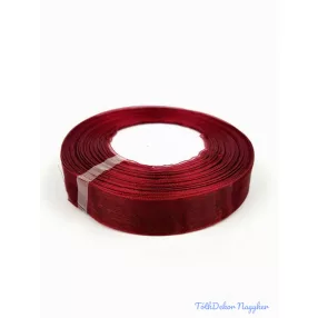 Organza szalag szegett 20mm x 45,72m - Bordó