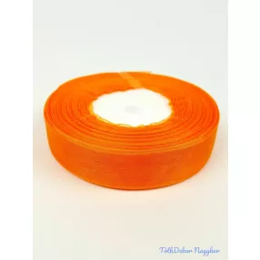Organza szalag szegett 20mm x 45,72m - Narancs