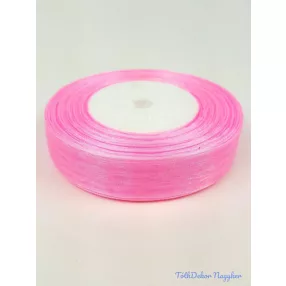 Organza szalag szegett 20mm x 45,72m - Rózsaszín