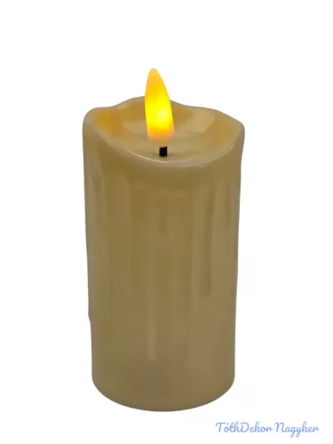 LED gyertya kanócos 9 cm magas melegfényű