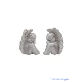 Szárnyas ülő angyalka figura 4x3cm