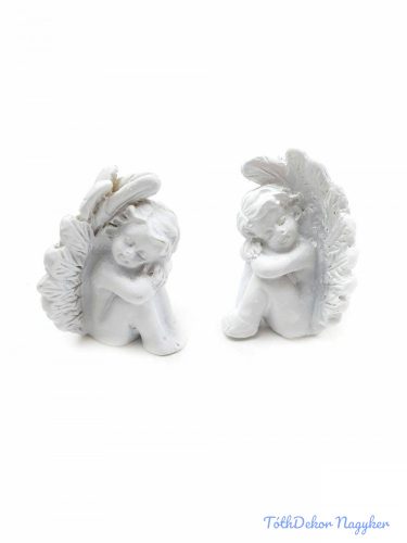 Szárnyas ülő angyalka figura 4x3cm