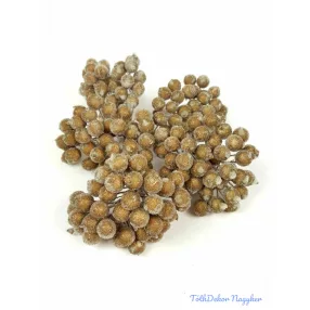 Csillámos drótos bogyó 1cm - Arany