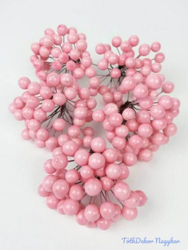 Drótos bogyó 1 cm 200db/cs - Rózsaszín