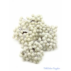 Drótos bogyó 1 cm - Fehér