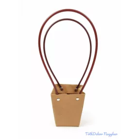 Virág táska mini trapéz - Natúr