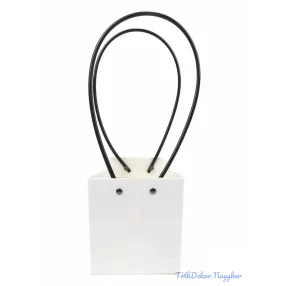 Virág táska kicsi kocka - Fehér