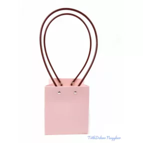 Virág táska kicsi kocka - Rózsaszín