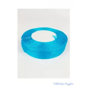 Organza szalag szegett 20mm x 45,72m - Aqua Kék