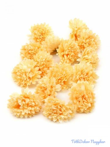 Krizantém selyemvirág fej 4,5 cm - Világos Barack
