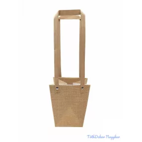 Kosármintás virág táska - Natúr