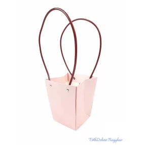 Virág táska nagy trapéz - Rózsaszín