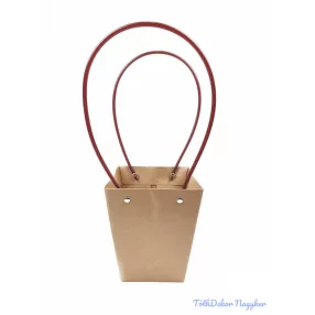 Virág táska nagy trapéz - Natúr