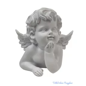 Angyalka fej figura 12x13cm - D