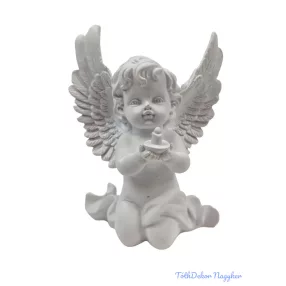 Szárnyas térdeklő angyalka figura 11,5cm - B