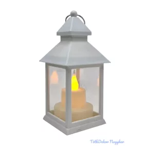LED lámpás 14 cm magas Pagoda - Fehér