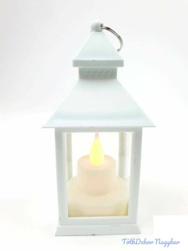 LED lámpás 14 cm magas Pagoda - Fehér