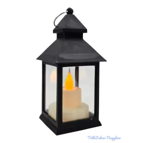 LED lámpás 14 cm magas Pagoda - Fekete