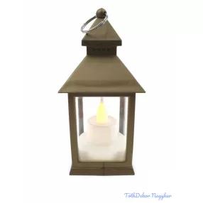 LED lámpás 14 cm magas Pagoda - Bronz