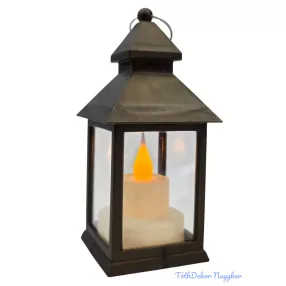 LED lámpás 14 cm magas Pagoda - Bronz