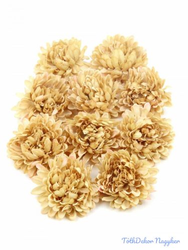 Krizantém selyemvirág fej 6-7 cm - Mustár