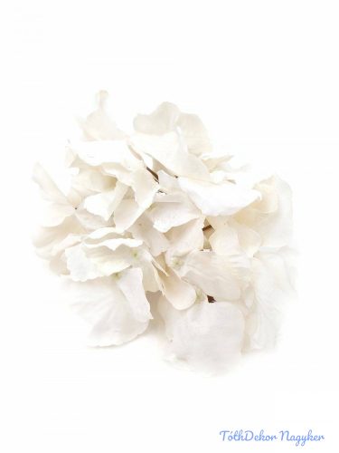 Hortenzia selyemvirág fej 15cm - Tört fehér