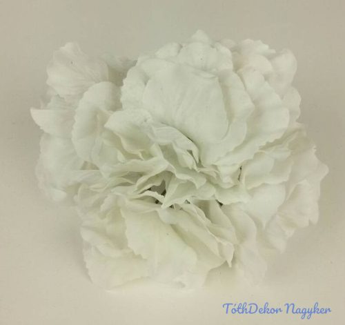 Hortenzia selyemvirág fej 15cm - Fehér