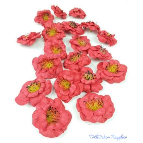 Polifoam fejvirág Gardenia habvirág 5 cm - Piros