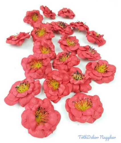 Polifoam fejvirág Gardenia habvirág 5 cm - Piros