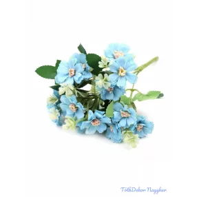 Kis virágos selyem csokor 30cm - Világos Kék