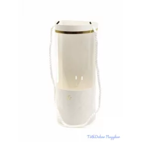 Papír virágtartó cső ablakos - Fehér