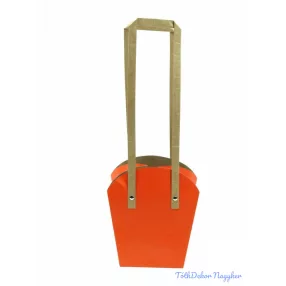 Papír füles virág táska 16 cm - Narancs