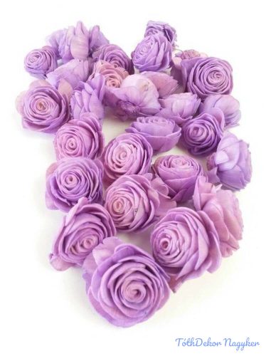 Shola Beauty Rose szárazvirág fej 4 cm - Világos lila