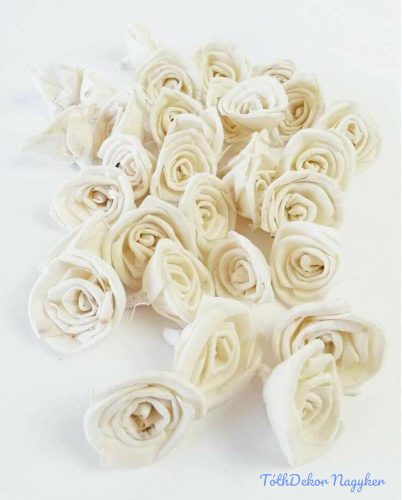 Shola Rose szárazvirág fej 4 cm - Fehér