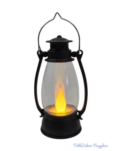LED akasztós olajlámpás kicsi 9,5cm - Fekete