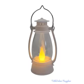 LED akasztós olajlámpás kicsi 9,5cm - Fehér