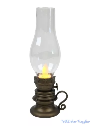 LED olajlámpás 18,5cm - Bronz