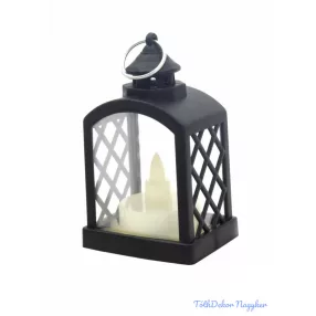 LED lámpás rácsos kicsi 9cm - Fekete