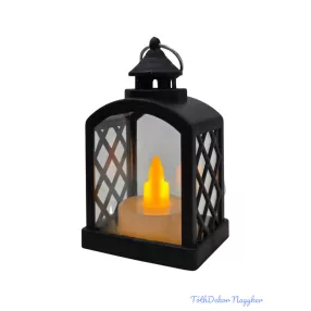 LED lámpás rácsos kicsi 9cm - Fekete
