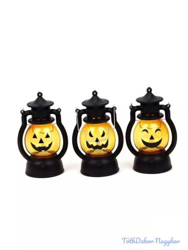 LED Halloween tök lámpás 12cm