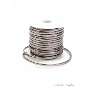 Metál műbőr zsinór 3mm x 5m - Barna