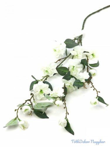 Virágos ág 90 cm - Fehér