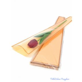 Szálas virág tasak - Metál kerettel barack