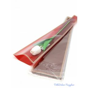 Szálas virág tasak - Metál kerettel bordó