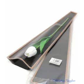 Szálas virág tasak - Metál kerettel fekete