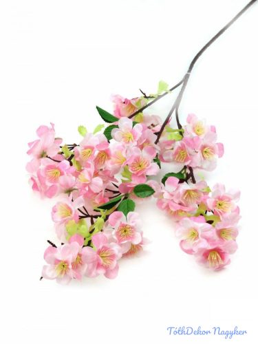 Virágos ág 67cm - Rózsaszín