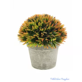 Cserepes műzöld gombóc 17cm - Antik Zöld
