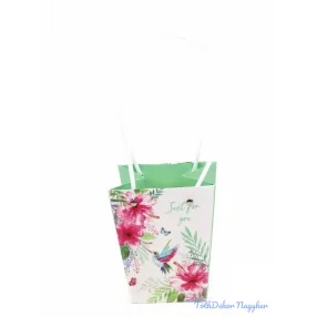 Mintás virágtáska trapéz - Madárkás Just for you