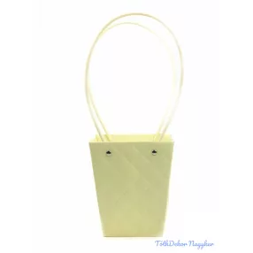 Rombusz mintás virágtáska nagy trapéz - Krém