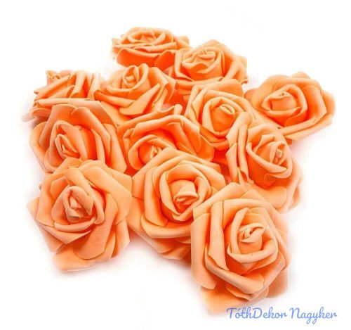 Polifoam rózsa virágfej habrózsa 6 cm - Sötét Barack